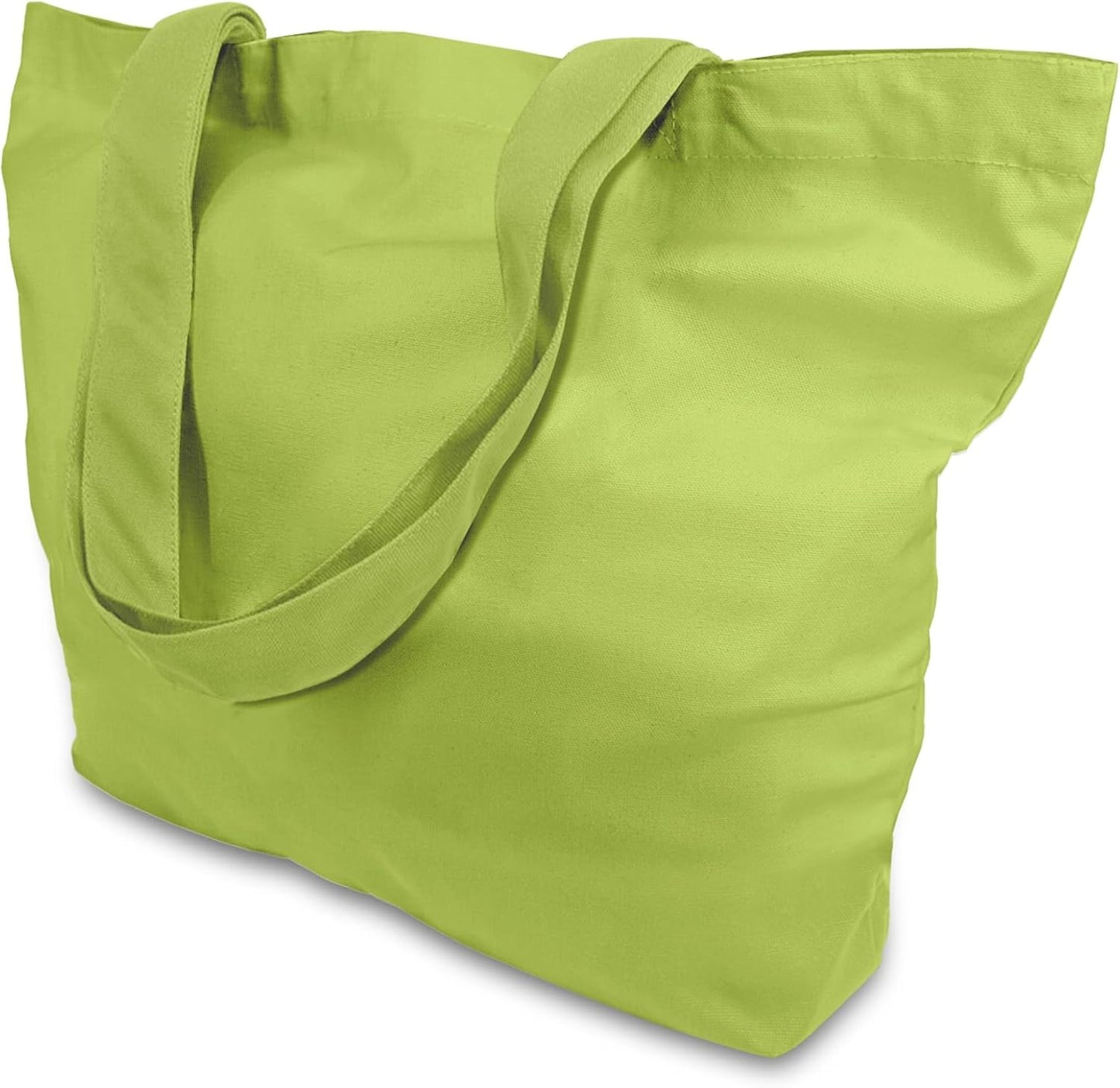 TOPDesign 1 | 3 | 6 | 12 | 24 Pack Super Strong Large 12oz Cotton Canvas Tote Bag, Reusable Grocery Shopping Cloth Bag, Fashionable Two-Tone Tote for Crafts, DIY Your Creative Designs (Pack of 1)