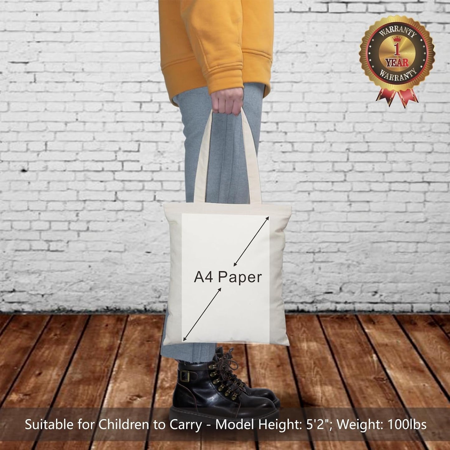 TOPDesign 3 | 6 | 12 | 24 | 48 | 192 Pack Economical Cotton Tote Bags, Lightweight Medium Reusable Grocery Shopping Cloth Bags, Suitable for DIY, Advertising, Promotion, Gift, Activity (3-Pack)