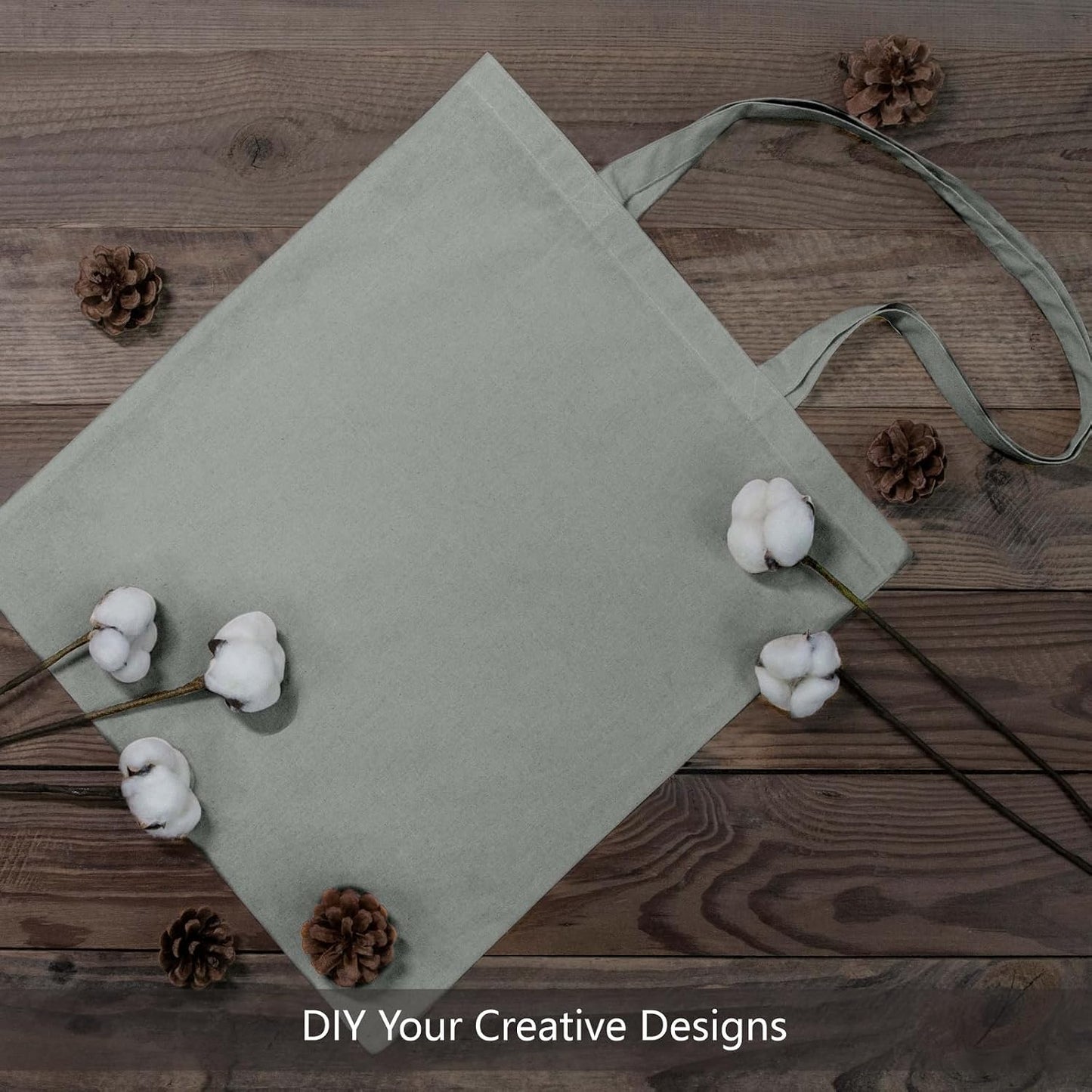 TOPDesign 3 | 6 | 12 | 24 | 48 | 192 Pack Economical Cotton Tote Bags, Lightweight Medium Reusable Grocery Shopping Cloth Bags, Suitable for DIY, Advertising, Promotion, Gift, Activity (3-Pack)