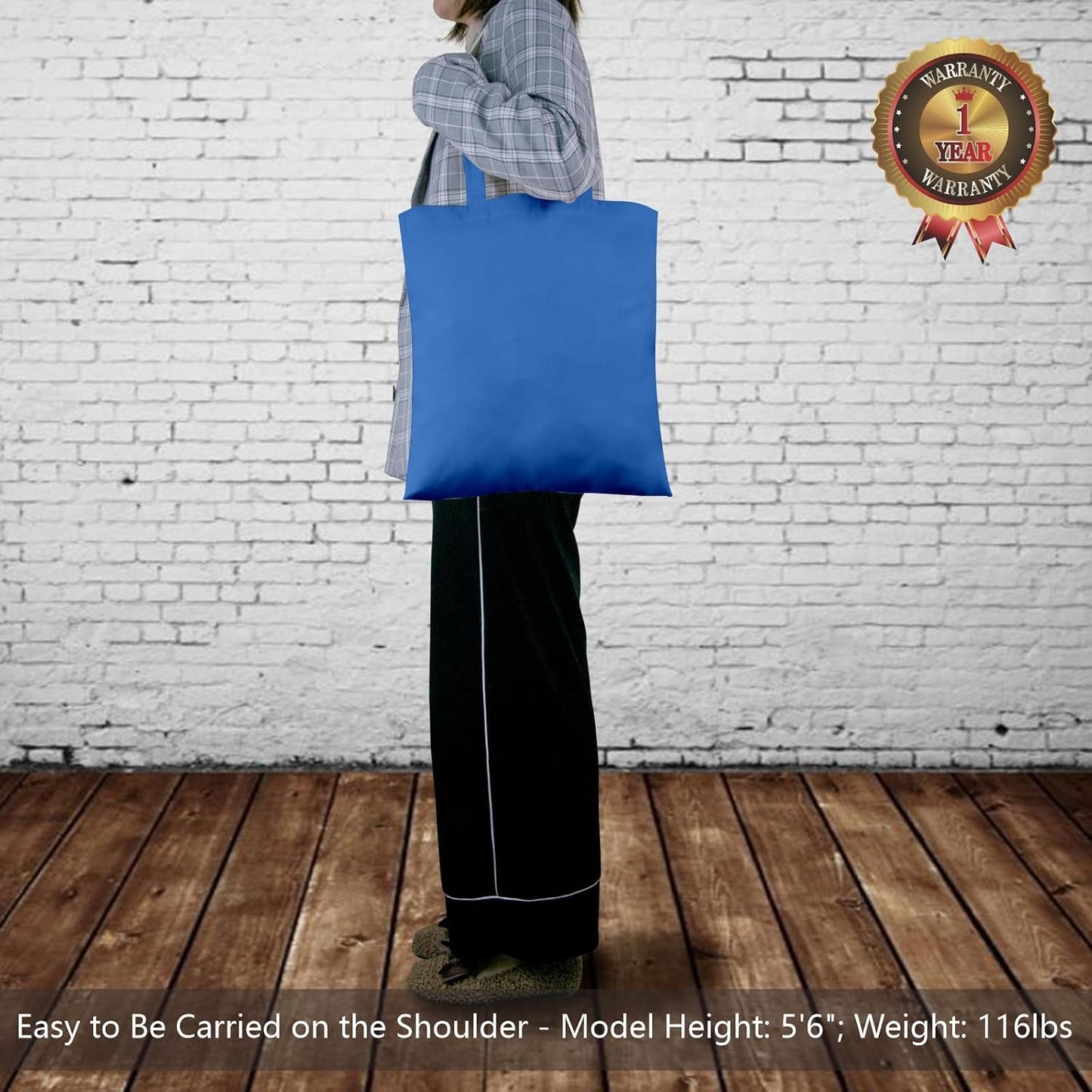 TOPDesign 3 | 6 | 12 | 24 | 48 | 192 Pack Economical Cotton Tote Bags, Lightweight Medium Reusable Grocery Shopping Cloth Bags, Suitable for DIY, Advertising, Promotion, Gift, Activity (3-Pack)