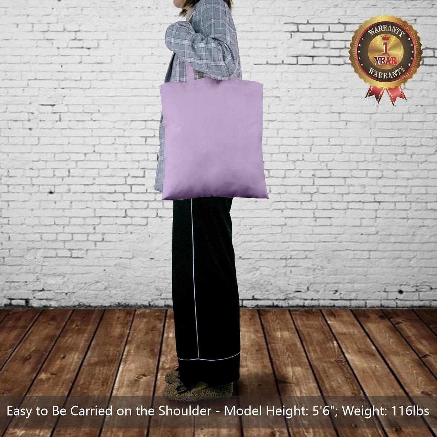 TOPDesign 3 | 6 | 12 | 24 | 48 | 192 Pack Economical Cotton Tote Bags, Lightweight Medium Reusable Grocery Shopping Cloth Bags, Suitable for DIY, Advertising, Promotion, Gift, Activity (3-Pack)