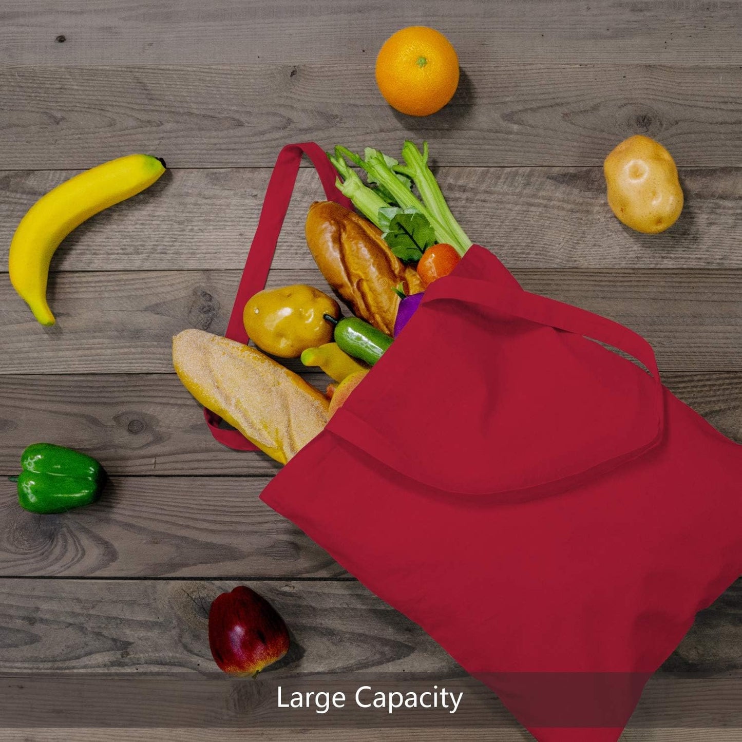TOPDesign 3 | 6 | 12 | 24 | 48 | 192 Pack Economical Cotton Tote Bags, Lightweight Medium Reusable Grocery Shopping Cloth Bags, Suitable for DIY, Advertising, Promotion, Gift, Activity (3-Pack)