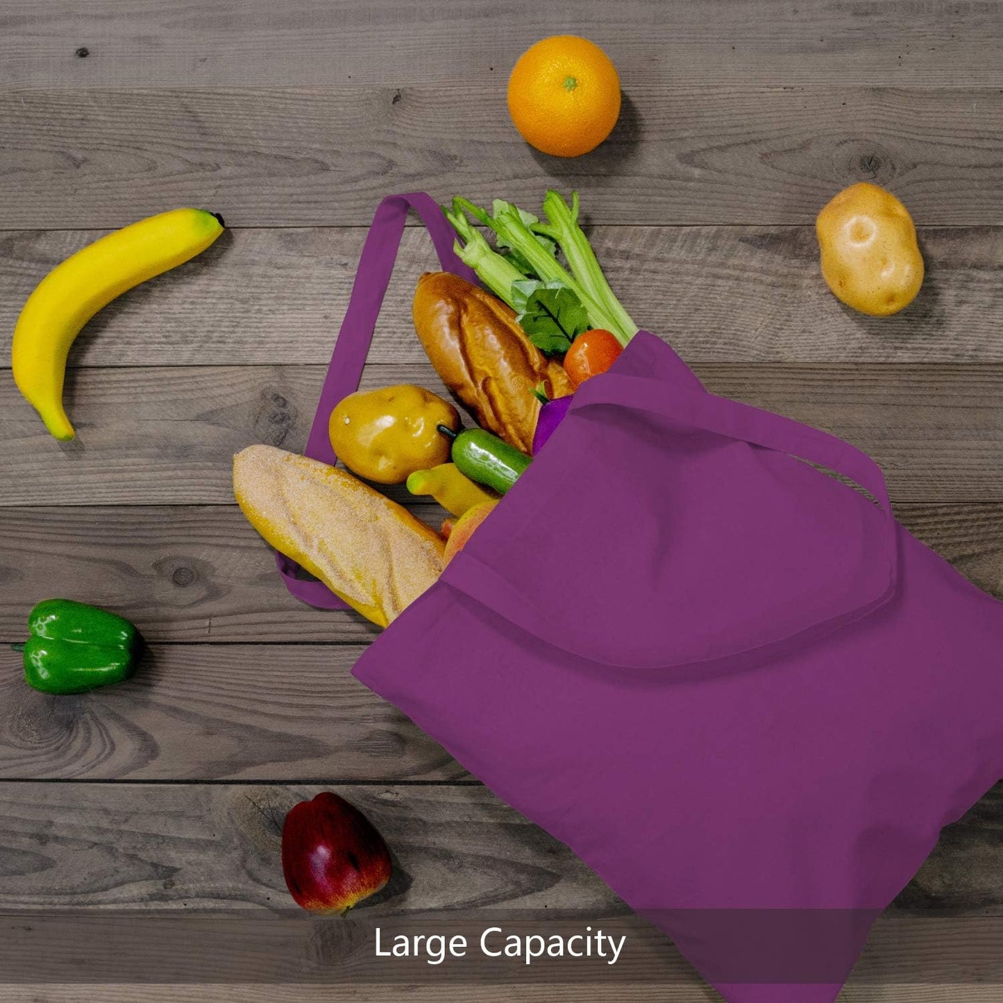TOPDesign 3 | 6 | 12 | 24 | 48 | 192 Pack Economical Cotton Tote Bags, Lightweight Medium Reusable Grocery Shopping Cloth Bags, Suitable for DIY, Advertising, Promotion, Gift, Activity (3-Pack)