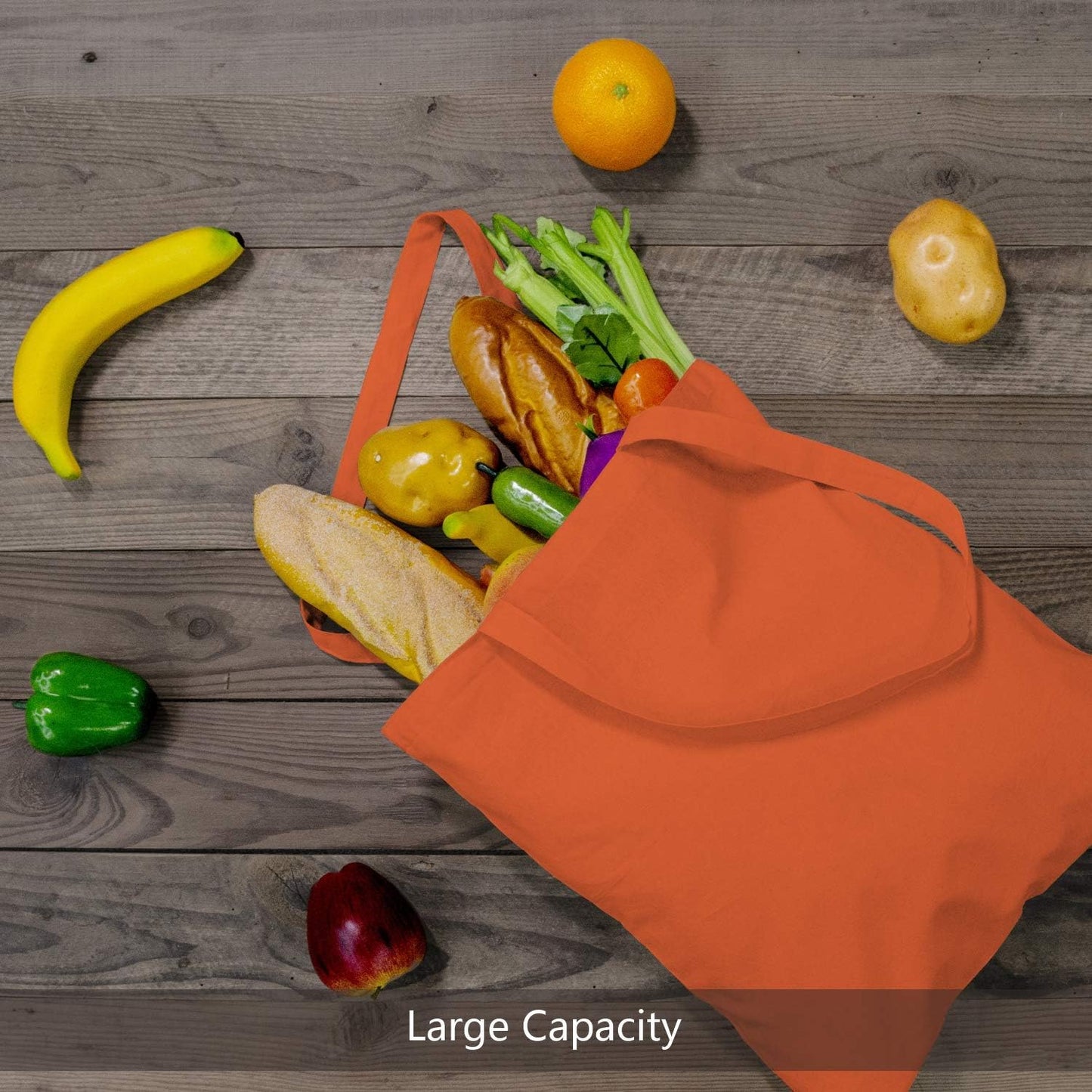 TOPDesign 3 | 6 | 12 | 24 | 48 | 192 Pack Economical Cotton Tote Bags, Lightweight Medium Reusable Grocery Shopping Cloth Bags, Suitable for DIY, Advertising, Promotion, Gift, Activity (3-Pack)